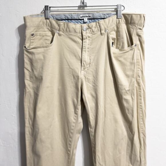 Peter Millar Pants 35 Beige Tan Slacks Trousers Signature Office Preppy Classic - Picture 4 of 8